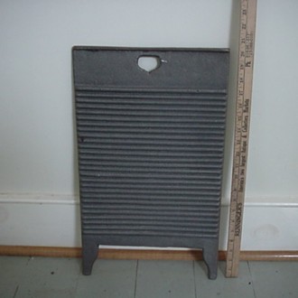 Iron washboard with heart