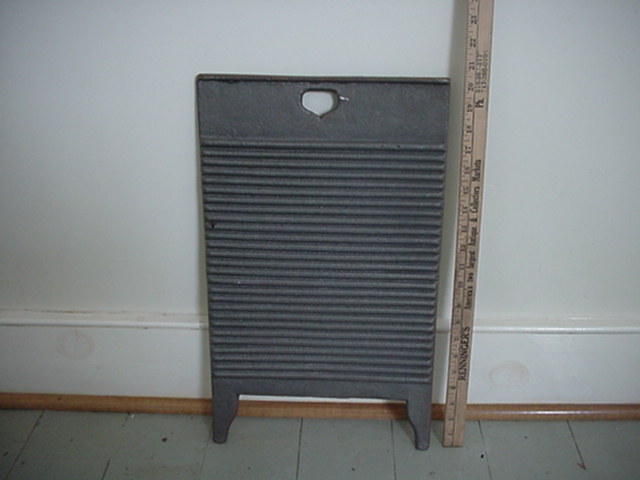Iron washboard with heart Image