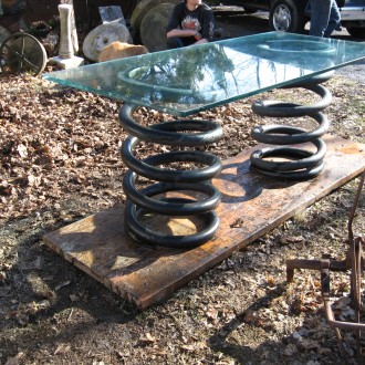 Springs for table base